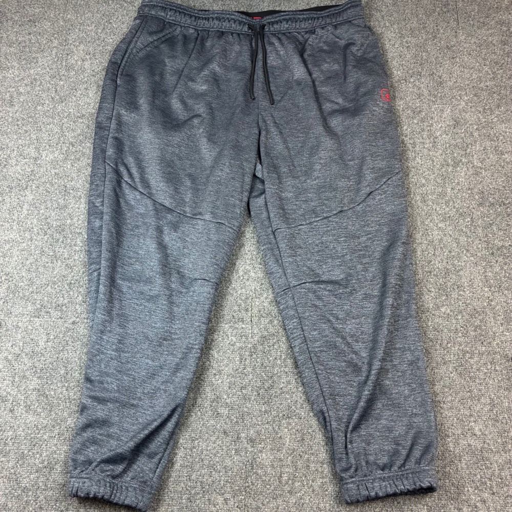 AND1 Mens Basketball Jogger Pants Gray Space Dye Fleece Lined 3XL ANM243PA07